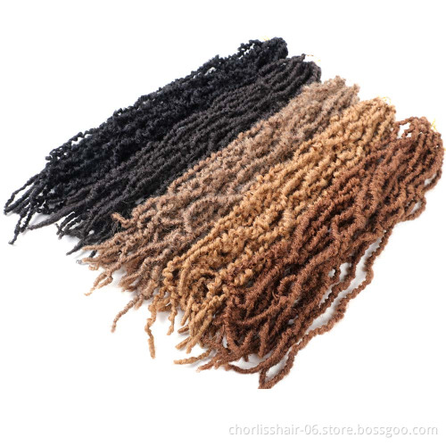 Natural 22 Inches Bobbi Boss Goddess Nu locks Wholesale Afro Faux Locs Twist Curly Synthetic Crochet Braiding Hair Extensions